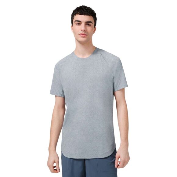 Lululemon Men's Drysense Training Short Sleeve Shirt Chambray/White XL - Picture 1 of 10